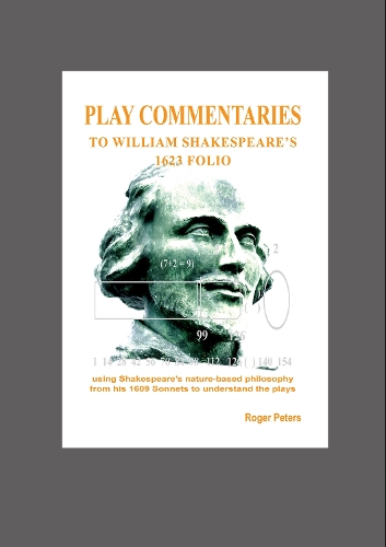 Cover of Play Commentaries to William Shakespeare's 1623 Folio: using Shakespeare's nature-based philosophy from his 1609 Sonnets to understand the plays: 2022