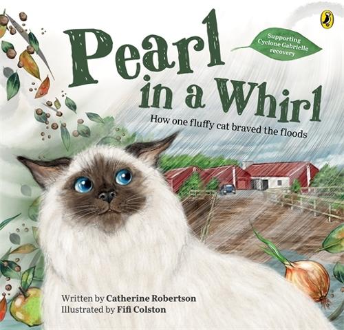 Cover of Pearl in a Whirl: How one fluffy cat braved the floods