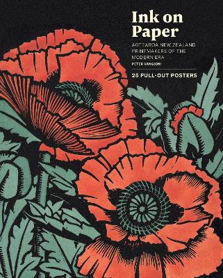 Cover of Ink on Paper: Aotearoa New Zealand Printmakers of the Modern Era: 25 Pull-out Posters